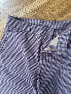 NWT Old Navy Purple and Black Plaid Pixie Straight Pants